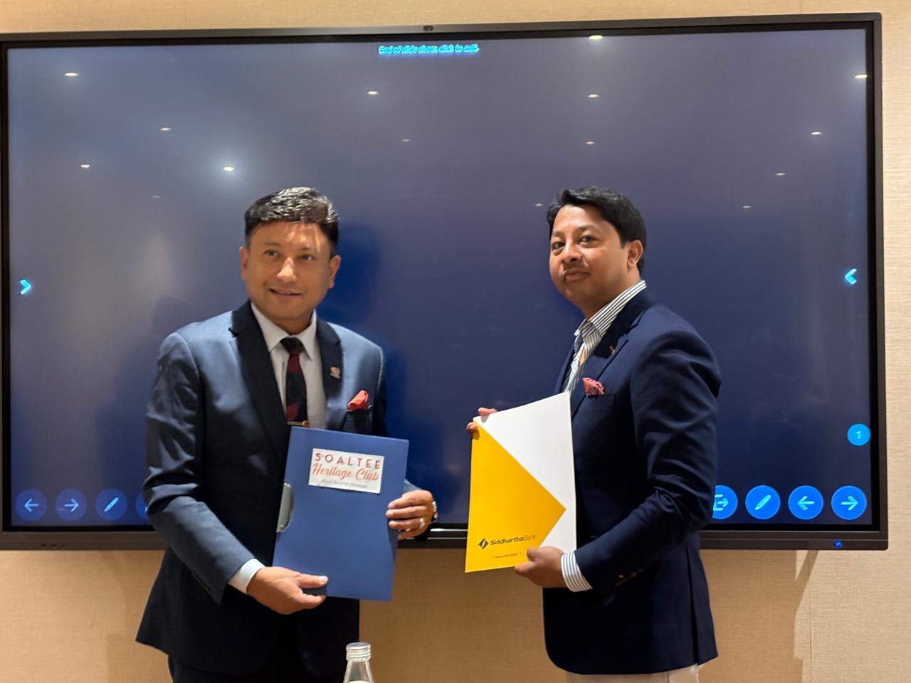 सिद्धार्थ बैंकका ग्राहकहरुलाई द सोल्टी होटेल्स् एन्ड रिसोर्टमा २०% सम्मको छुट